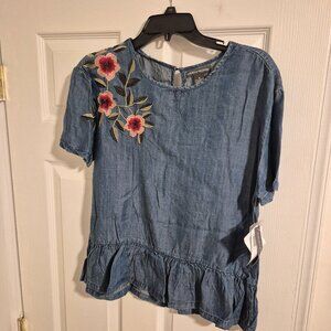 Chelsea & Theodore denim top